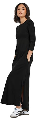PixieGirl Petite Black Jersey Long Sleeve T-Shirt Dress Petite