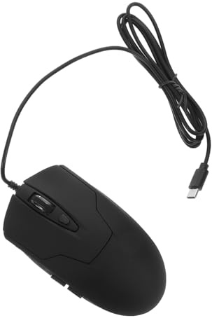 SEWACC Souris Ordinateur avec Fil USB-c Noir à 6 Boutons avec Éclairage LED Bleu, Haute Précision 800-2400 Dpi, pour Gaming sur PC et Usage Bureau