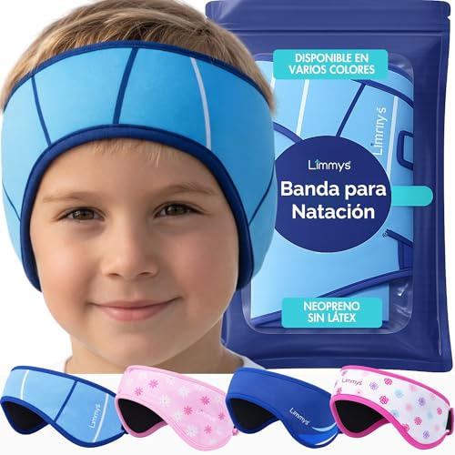 Limmys Swimming Headband for Kids & Adults – Doctor-Inspired Ear Protection, Reinforced Elastic Neoprene Band, Latex-Free Child-Safe Materials, Non-Slip Comfort, Holds Earplugs Securely