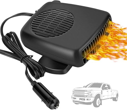Showvigor Tragbare Autoheizung Anti-Beschlag Windschutzscheibe Defroster, 12V Autoheizung, Auto Heizlüfter, Defroster Mit ergonomischem Handgriff Zigarettenanzünder Heizlüfter für alle Autos
