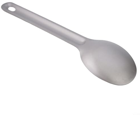 Yuanpgky Cuillère-fourchette d'extérieur ultralégère pour camping, 12 g, couverts légers pour randonnée, pique-nique, fourchette portable avec trou pour porte-clés (cuillère)