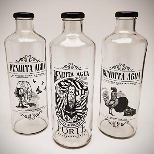 BOTELLAS DE CRISTAL 1 litro Colección Circus (3 Piezas)