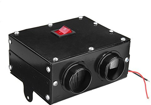GOZAR 12V 24V 300W Coche Calentador De Camión Calefactor Doble Agujero Calefacción Ventilador Ventana Desempañador - 12V