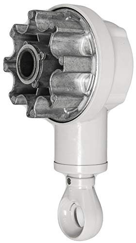 DIWARO.® | Kegelradgetriebe für Markisen | 7,8:1 | RAL 7035 mit Kugelöse | für 78mm Nutrohr | Markisengetriebe