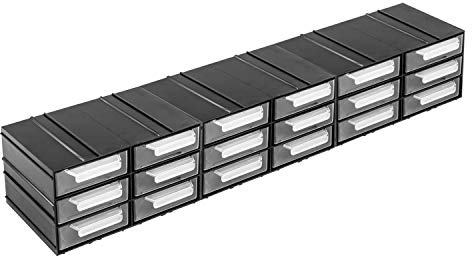 18 Schubladen Regal endlos erweiterbar Modular transparente Schübe