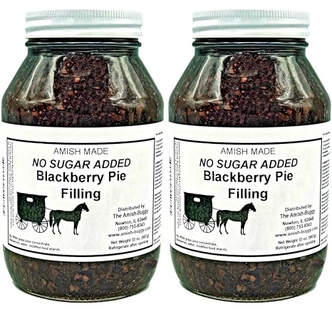 Amish Pie Filling - TWO 32 Oz Jars (Blackberry NSA)
