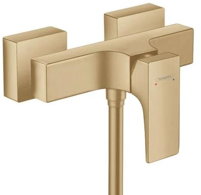 hansgrohe Metropol Miscelatore monocomando doccia esterno con maniglia a leva, bronzo satinato, 32560140