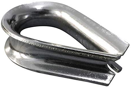 Wire Rope Thimbles - Marine-Grade A4 Stainless Steel - 12mm - Pack of 2