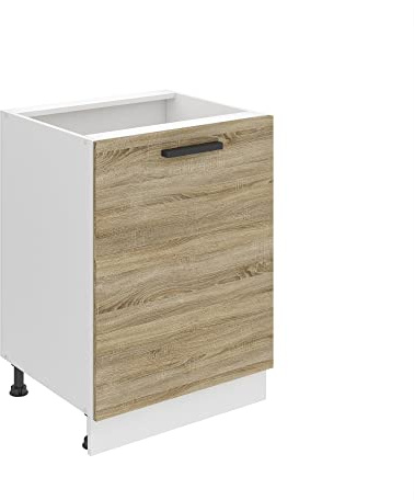 Belini Unterschrank SD 60 cm, ohne Arbeitsplatte, Sonoma-Eiche | Küche, Küchenunterschrank Breite, Küchenschrank mit 1 Tür