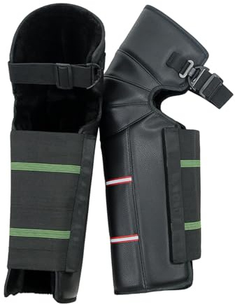 Ginocchiere per motociclette invernali calde Copri leggings Ghette per ginocchia antivento per moto per pattinaggio, bici da moto, Riflettore in pelle PU