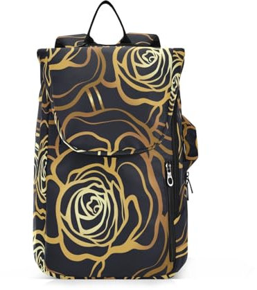 Foiosoh Tennis-Rucksack für Damen und Herren, niedlich, robust, Rotgold, Schwarz, 2 Schläger, gepolsterte Tennisschlägerhülle für Teenager, Jungen, Mädchen, Männer und Frauen