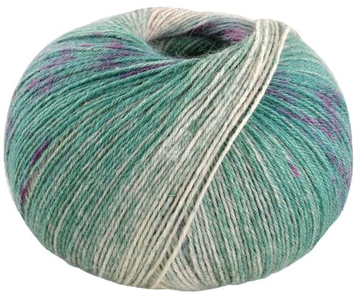 LANA GROSSA Meilenweit 100 Alpaca | Kuschelweiches Alpaka-Sockengarn, im Wollprogramm bis 30°C | Handstrickgarn aus 70% Alpaka & 30% Polyamid | 100g Wolle zum Stricken & Häkeln | 420m Garn FB2203