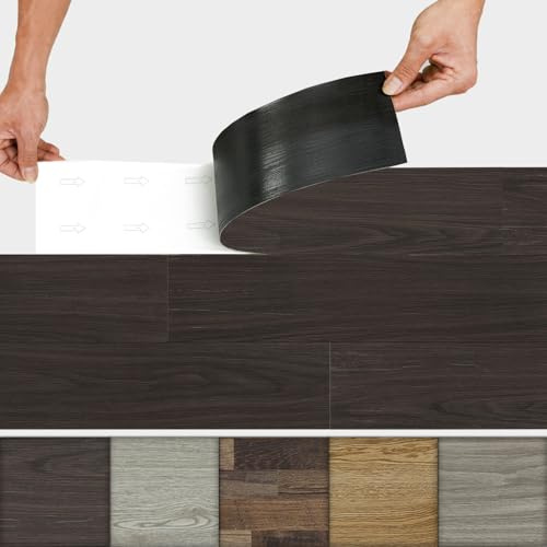 36 Stk. - 5m² pvc Bodenbelag selbstklebend Vinylboden Bodenfliesen | Jedes Stück misst 91 x 15 x 0,15 cm, Wasserfest, strapazierfähig & pflegeleicht, selbstklebend, flexibel zuschneidbar