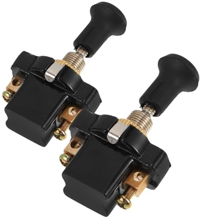 iplusmile Interruptor De Luz De Cabeza Universal 12V 24V Con Mecanismo De Tracción De Una Etapa Para Camiones Y Arranque De Motor 2 Piezas