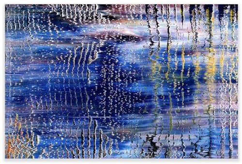 HKAHF AJWUQ Gerhard Richter Poster, ohne Titel, Leinwandbild, Gerhard Richter, Kunstdruck, Heimdekoration, 70 x 50 cm, ohne Rahmen
