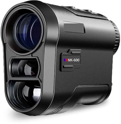 Telémetro láser for golf, batería recargable de 600M, vibración de bloqueo de asta y pendiente for golf, caza y encuesta(Golf Black,600M)