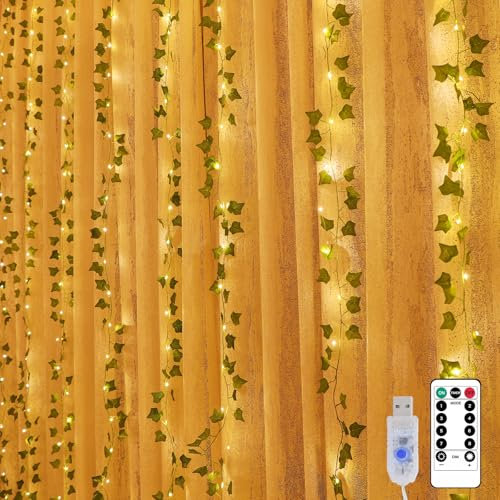Artrastar 10 Pezzi Ghirlanda Luminosa LED 2x2m In Edera Artificiale Ghirlanda USB Con 200 LED Per Decorazione Primaverile Cameretta Per Bambini Tende E Pareti