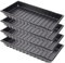 Garronda Confezione da 4 Vassoi Semenzaio Germinazione Vassoio di Coltivazione Vassoio per Piante Serra Piastra di Coltivazione Vassoio di Coltivazione Vassoio di Germinazione GD-0065 (60x30 cm; Nero)
