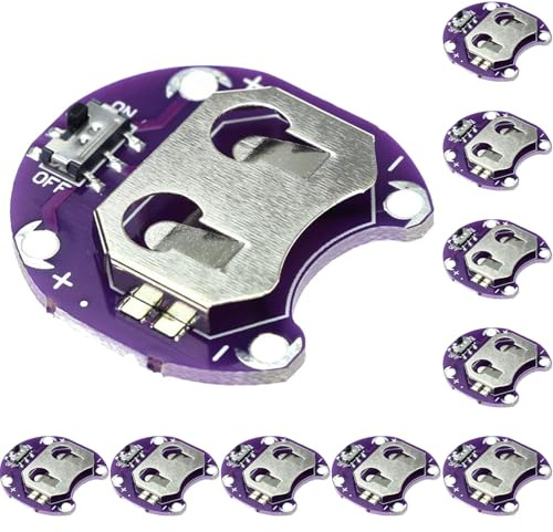 10 pcs Knopfzellen-Batteriehalter Lilypad CR2032 Batteriemontagemodul | fürArduino Small Slide Switch Board DIY CR2032 Batteriehalter Gehäuse Modul