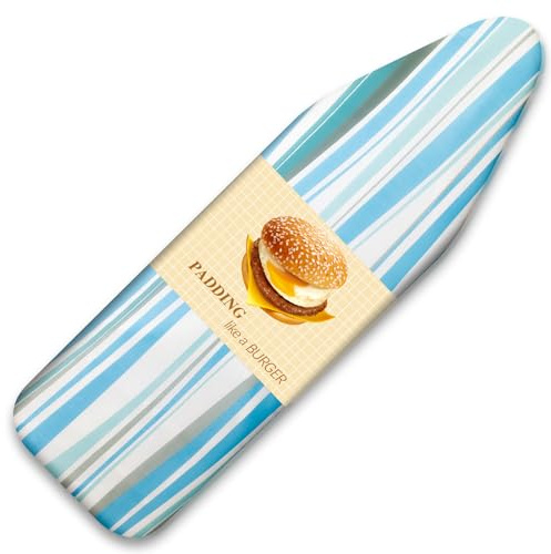 BNDX Ironing Board Cover 18x49 – Standard Fit with Thick Padding, Bongee Cord & 2 Buckles – Scorch & Stain Resistant, Easy Install, Pulse Green