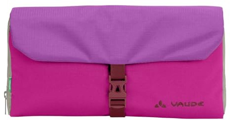 VAUDE Kulturbeutel WegaWrap, wasserabweisend, pink orchid, Einheitsgröße | Kosmetiktasche mit integriertem Spiegel – Zahnbürstenhalter und Aufhängehaken, 220g, 32cm Breite, 2,0 L Volumen