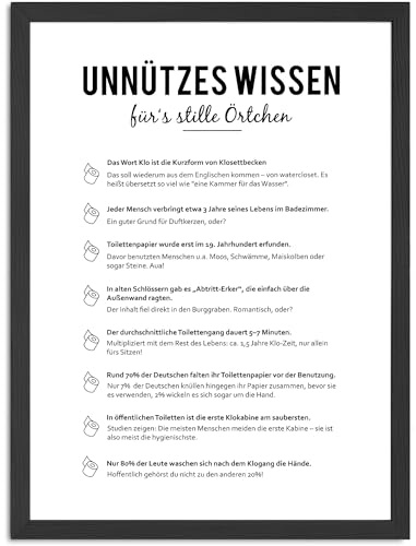 MoonWorks® Poster Bilder Badezimmer Wand-Deko Bad WC lustige Rätsel Digitaldruck Artprint
