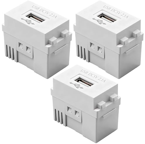 3 Stück USB Stromversorgungsmodul, 220V auf 5V Transformator, 2,1A USB Ladeadapter Modul für Smartphones, Mobiltelefone & USB-Geräte, Ladeplatine Schaltadapter (3)