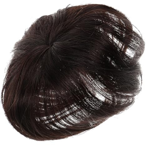 NULYLU Haarteil für Damen aus Echthaar Glattes Haarteil für Dünnes Haar mit Clip Weich und Natürlich für Dünner Werdendes Haar und Graue Haare