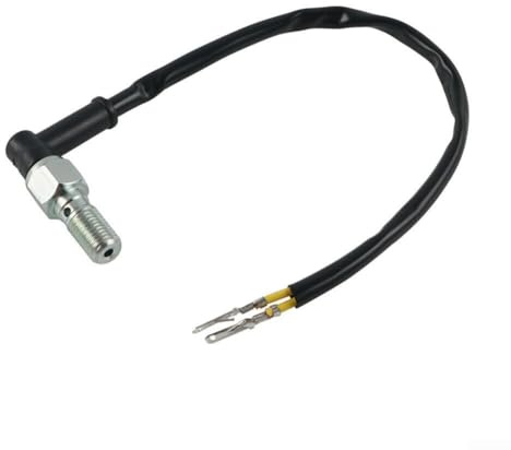 Yuanpgky Interrupteur de feu de frein hydraulique de moto avec M10 x 1,00/1,25 pour boulon banjo – Ligne unique en laiton de qualité supérieure pour cylindres Nissin, avec rondelles d'écrasement (M10