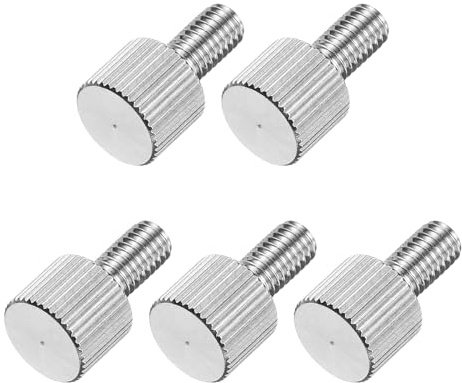 QUARKZMAN 5 Stück M5 x 10mm Rändelschrauben Befestigungselemente | 304 Edelstahl, Flachkopf Vollgewinde, Für Haushalt Elektronik Maschinen, Rändelschrauben