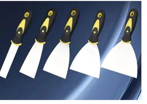 Paint Wallpaper Scraper Set, 5 Pcs (1 to 5) Stainless Steel Scraper with Soft Handle, Wall Scrapers Putty Knife and Stripping Knife for Removing Wallpaper Paint and DIY Home Renovation