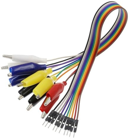 20MM 30MM 10Pin Double-end Alligator Clips Jump Wire Male Female Crocodile Clip Test Lead Jumper Wire Line Cable(Male Head 3CM)