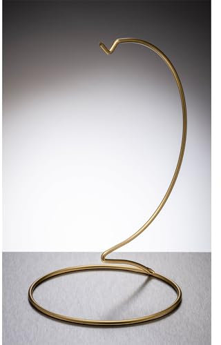 Sienna Glass Metal Ornament Stand - Large – Elegant Gold Display Hook for 10cm Glass Ornaments – Ideal for Friendship Balls and Decorative Spheres