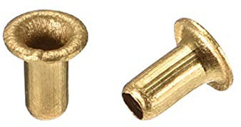 sourcing map 2.5mmx5mm À Travers Trou Cuivre Creux Rivets Œillet Circuit Planche PCB 200Pcs