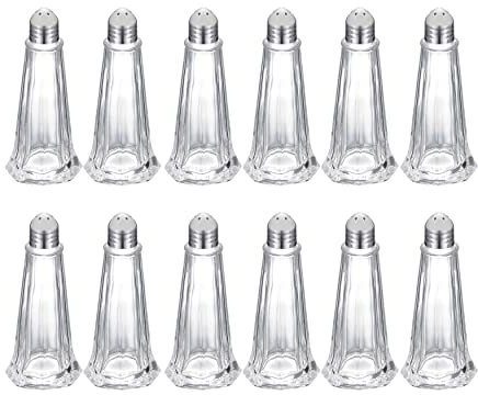 Westmark Universalstreuer, 12 Stück, Fassungsvermögen: je 40 ml, Glas/Rostfreier Edelstahl, New York, Silber/Transparent, 652722E2