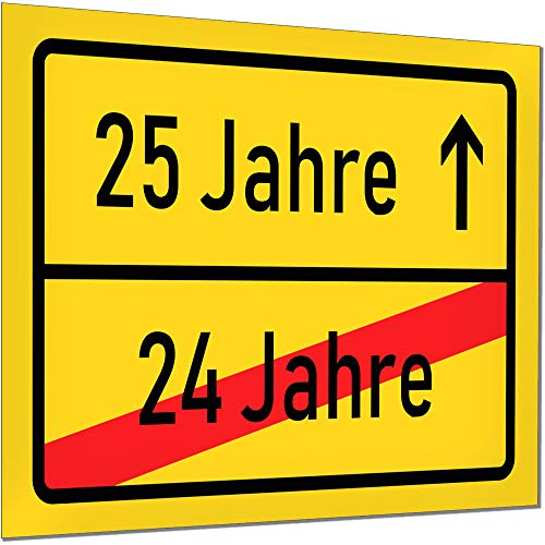 KAVARO 25 Geburtstag Geschenk oder Deko - Geschenke zum 25. Geburtstag Männer und Frauen