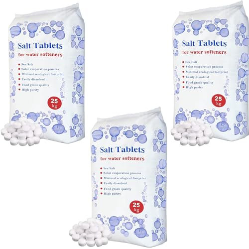 HSD 25 Kg Salt Tablets Water Softener Food Grade Compatible to All Water Softner Machines Food Grade 100% Genuine British Salt Tablet Of Premium Quality Best For Laundry Kitchen Dish Washing (3)