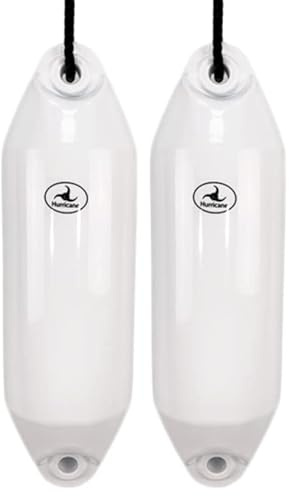 Hurricane Fenders Original Series Boat Fender PM02 48cm x 14cm (19 x 5) - White - Pack Of Two