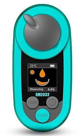 USKI Tragbares Handrefraktometer Digitales Refraktometer -Zuckermessgerät for Kaffee, Obst, Saft, Gemüse, Bier Oder Wein. Messen Sie Die Süße Mit Hoher Genauigkeit(SM2053)