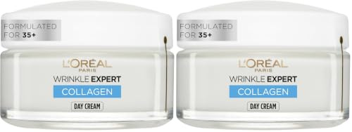 L’Oréal Paris Wrinkle Expert Anti-Wrinkle 35+ Day Cream, Reduces Wrinkle Appearance, Firms and Moisturises Skin, Calcium, 50ml (Pack of 2)
