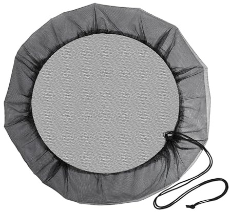 Rain Barrel Nets - Rainwater Barrel Mesh Cover, Barrel Water Filter | Washable Cinch Closure Water Barrel, Robust Barrel Screen, Flexible Water Reservoir Netting, Rain Barrel Lid Catcher for Gardening