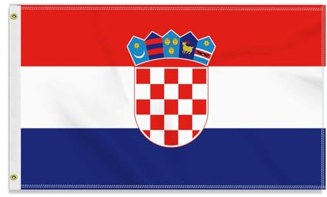 Große 90×150 CM Kroatien Flagge,großes 150D Kroatische Freundschafts banner, Deutschlandfahne Doube-Seitendruck Dekor Messingösen large croatia