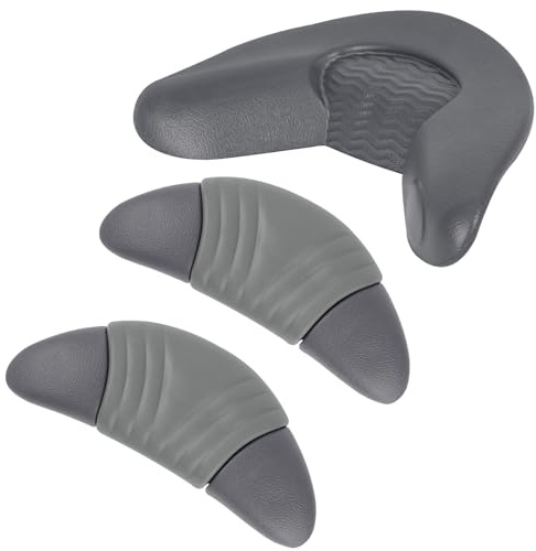 Spa-Kopfstützen-Ersatzkissen, passend für Artesian Island Tidal Whirlpool Swim Spa | 3er-Pack dunkelgraues Kissen-Set. Enthält 1 Nackenkissen und 2 Kopfkissen für die Installation im Whirlpool und Schwimmbad