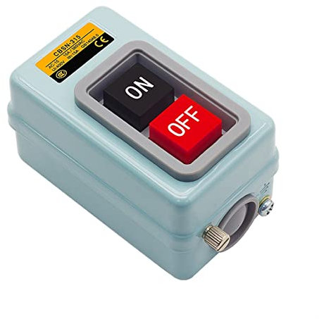 Interrupteur à bascule, bouton-poussoir d'alimentation à 2 positions, bouton de commande ON/OFF, interrupteur électrique 15A 380V 250V ON/OFF 2,2 kw