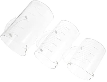 BUGUUYO Tazas Medidoras Precisas Báscula 3 Vasos De Vidrio Para Hornear