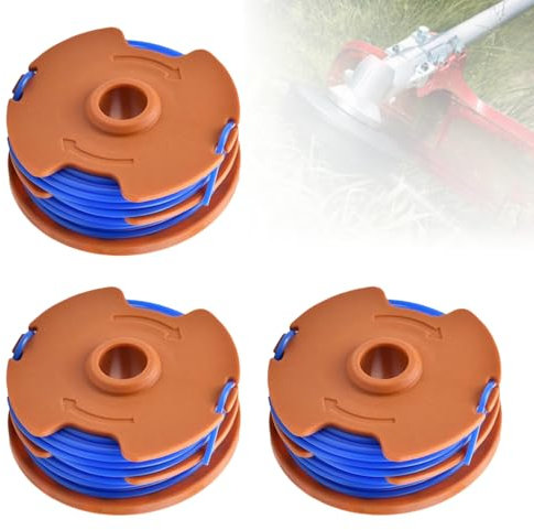 Worx strimmer spool,mcgregor strimmer spool and line,Qualcast Strimmer Wire for McGregor MET6032 MET4530 MET3525 Worx 100 Worx WG119E,Double Autofeed Spools Replacement for Qualcast GT25 GGT350A1 GT30
