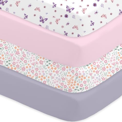 Little Grape Land Spannbettlaken 70x140cm, 4er Set Babybett Kinderbett