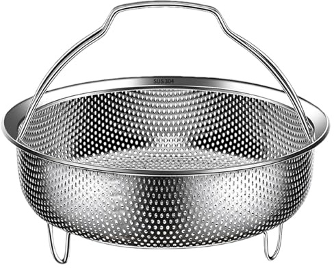 Panier Autocuiseur - Acier Inoxydable Panier Vapeur, Insert De Cuiseur Vapeur Avec Poignée, Support De Cuisson À La Vapeurs Multifonctionnel Pour Riz, Légumes, Viande, Desserts