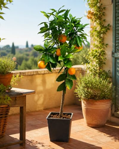 Citrus sinensis Sanguinello 120–140 cm – Blutorangenbaum Orangenbaum mediterrane Zitruspflanze, aromatische Früchte, immergrün, Kübelpflanze für Balkon, Terrasse & Wintergarten