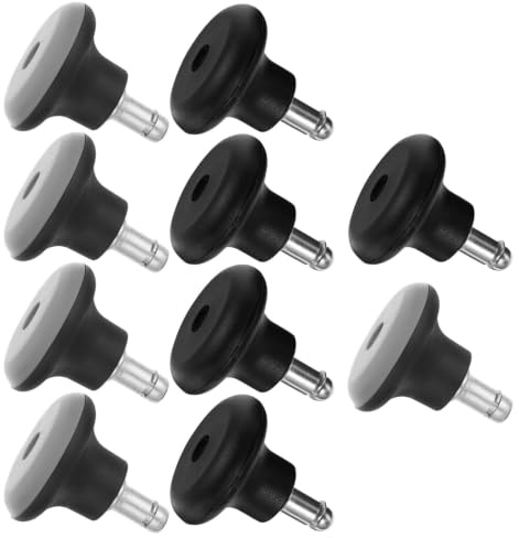 Hemobllo Roues de Chaise de Bureau Mouvement Silencieux 10 Pièces en Plastique et Métal Design Inséré pour Tige de 25mm et Fabrication de Précision, pour Bureaux Calmes et Espaces